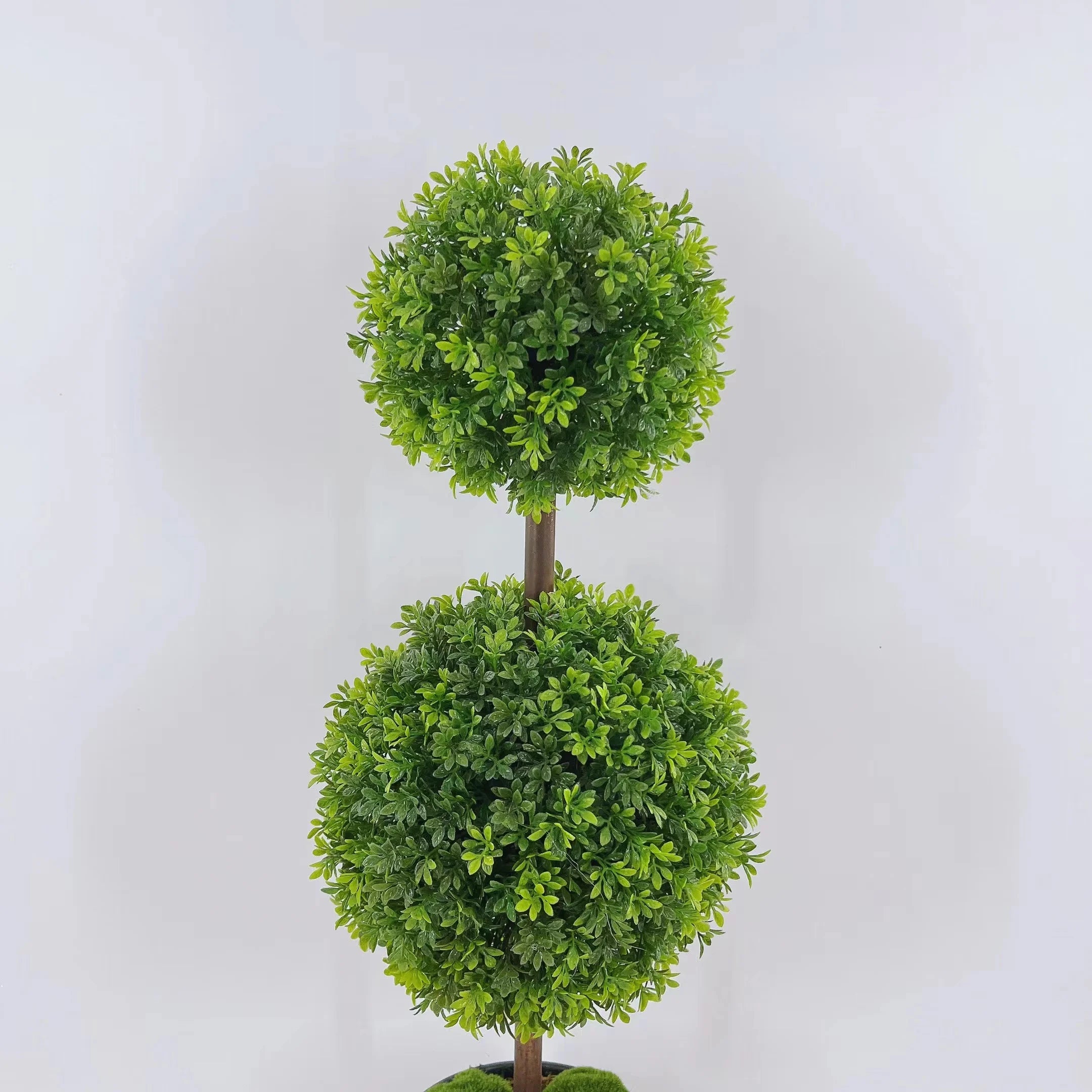 buisson artificiel en pot double boule décoratif pour intérieur et extérieur - vue 5 sur 7