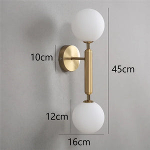 Nordic glass wall light for indoor lighting