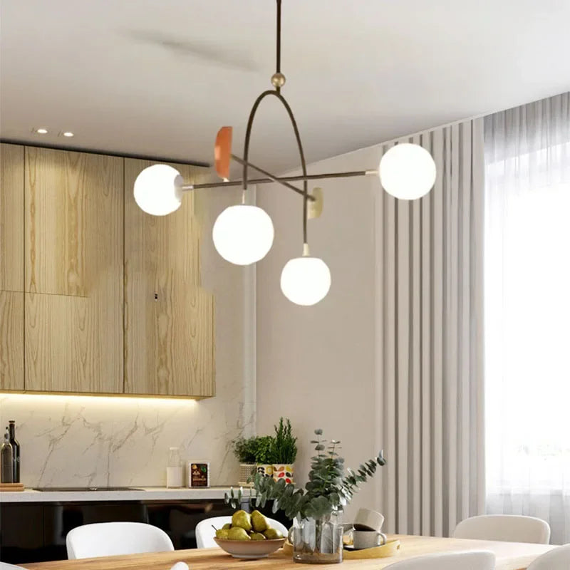 Lustre en verre design pour décoration d'intérieur - vue 6 sur 7