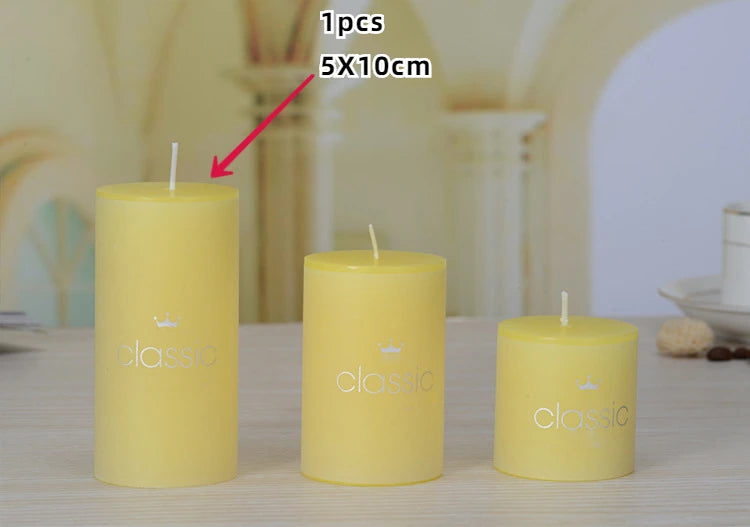 bougies piliers parfumées décoratives sans fumée en plusieurs tailles et couleurs - vue 11 sur 29