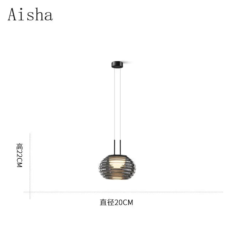 suspension en verre au design moderne pour un intérieur élégant - vue 6 sur 6