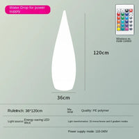 lampadaire de jardin solaire étanche en forme de goutte d'eau