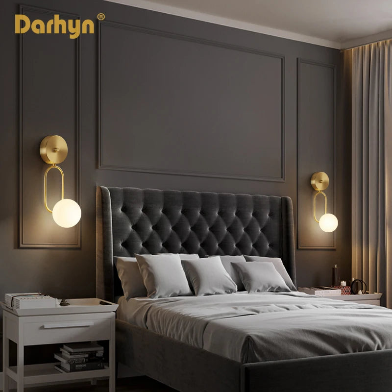 LED cuivre applique moderne nordique simple étude décoratif - vue 3 sur 13