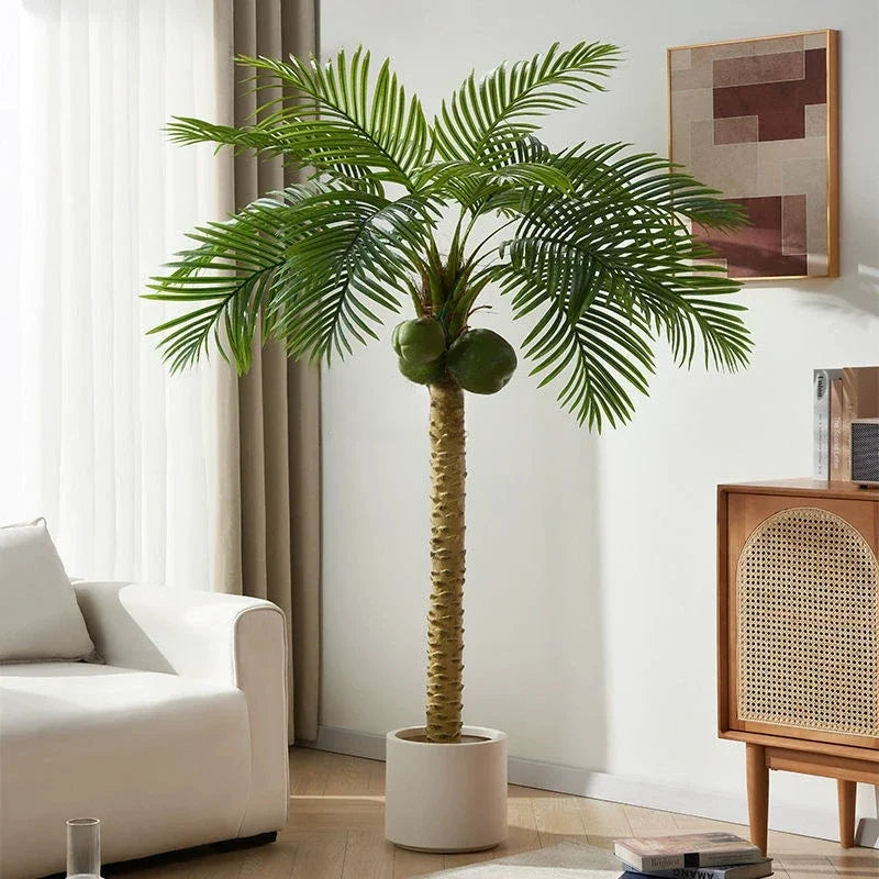 cocotier artificiel grande plante verte pour décoration intérieure - vue 4 sur 10