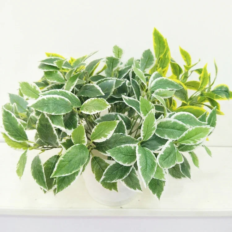 Artificial Grass Green Begonia Plants For Home Decoration,Plantas Artificiales Para Decoracion Fake Plastic Plants for Bonsai