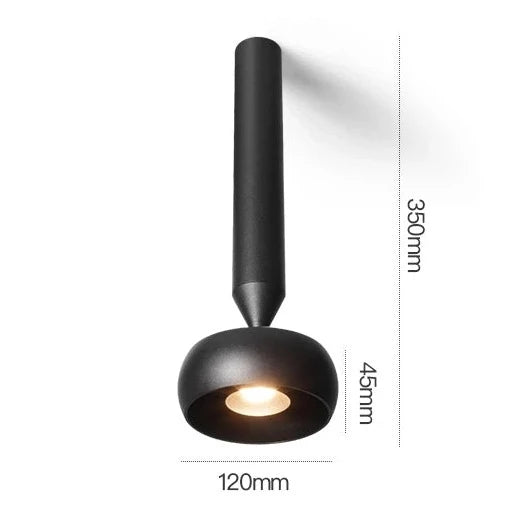 Plafonnier led minimaliste blanc/noir - vue 10 sur 12