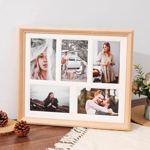 présentoir en bois massif pour cadres photo mariage décoratif - vue 3 sur 10
