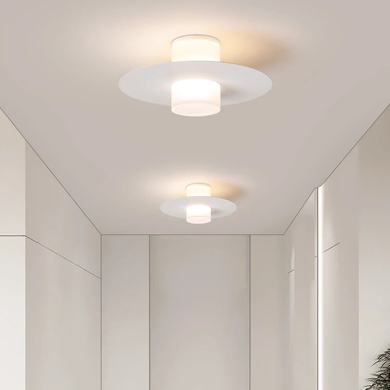Plafonnier Led allée couloir couloir moderne pour salon salle à manger cuisine chambre noir blanc - vue 4 sur 9