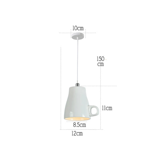Suspension service à thé en céramique moderne LED - vue 13 sur 17