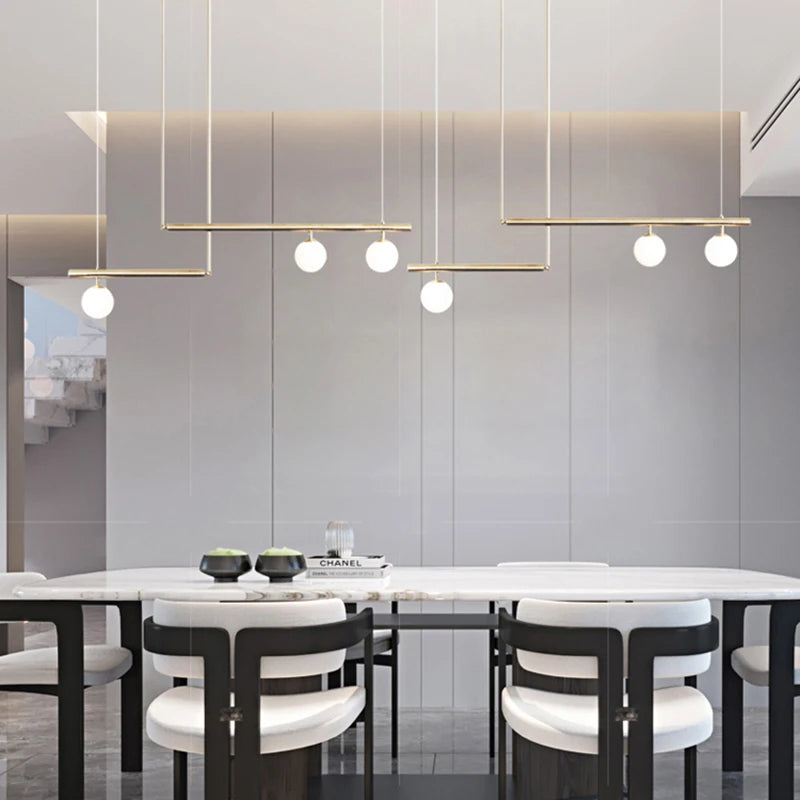 Modern minimalist chandelier for creative interior decor - vue 6 sur 16