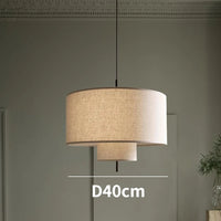Nordique calme vent créatif suspension Simple Style moderne salon chambre Restaurant hôtel lin tissu Art suspension