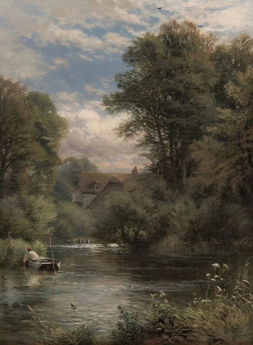 peinture vintage de campagne avec fleurs sauvages art mural décoratif