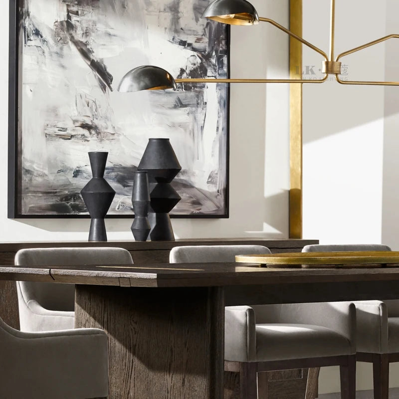 Lustre Moderne style néoclassique couleur cuivre - vue 10 sur 16