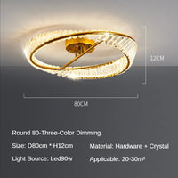Plafonnier de luxe en cristal led pour intérieur