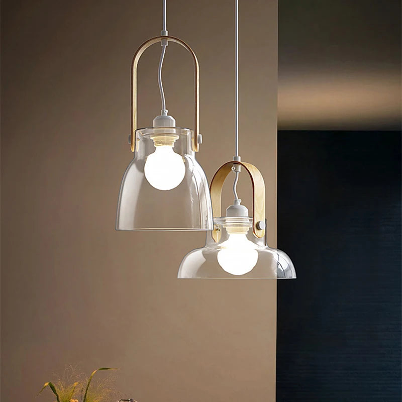 suspension en verre transparent avec fil réglable pour décor intérieur - vue 3 sur 9