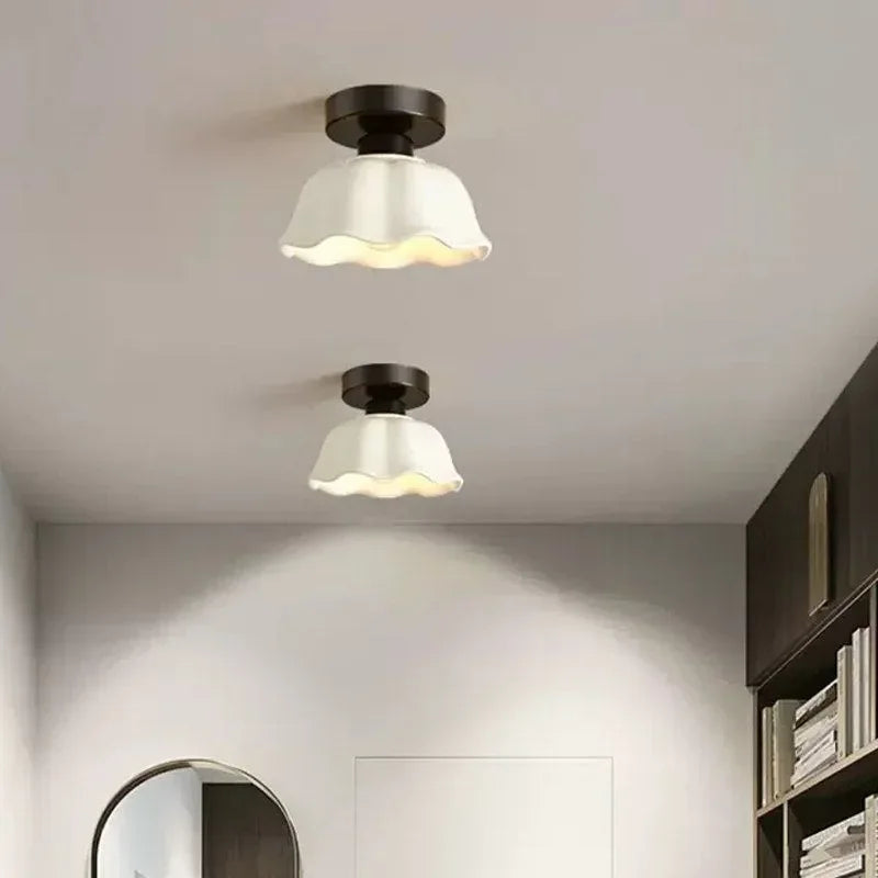 Plafonnier moderne à leds pour balcon et porche en verre - vue 5 sur 15
