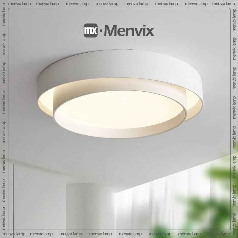menvix moderne led à intensité variable rond carré luminaires intérieur - vue 5 sur 14
