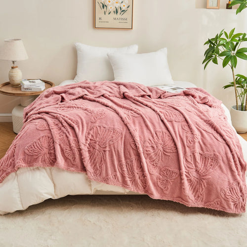 plaid sherpa jacquard doux motif plaid salon chambre