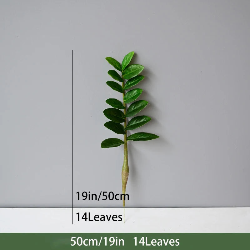 Artificial tropical money tree realistic decorative plastic plant - vue 11 sur 13