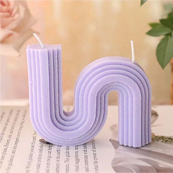 bougies parfumées géométriques en forme de u pour décoration intérieure - vue 12 sur 27