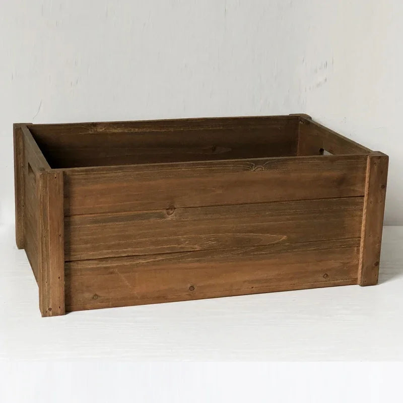 coffret en bois de sapin vintage fait à la main charme de ferme - vue 6 sur 5