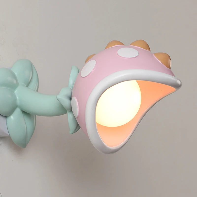 applique murale fleur pour éclairage chambre enfant en résine PE - vue 6 sur 7