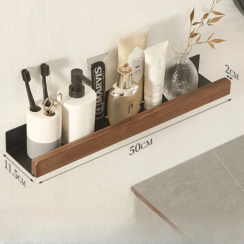 étagère en bois massif pour rangement sans perçage - vue 9 sur 10