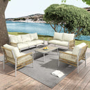 salon de jardin 7 places en rotin avec coussins amovibles