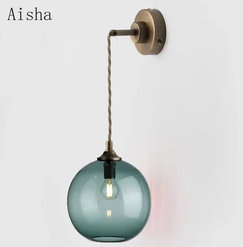 Decorative glass wall light nordic minimalist style - vue 4 sur 13