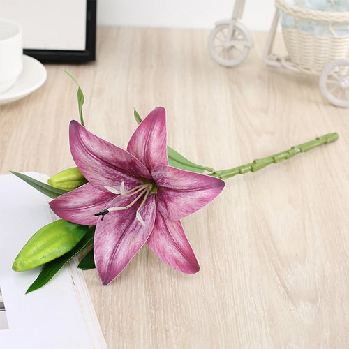 fleurs artificielles de lys pour décoration de jardin et mariage