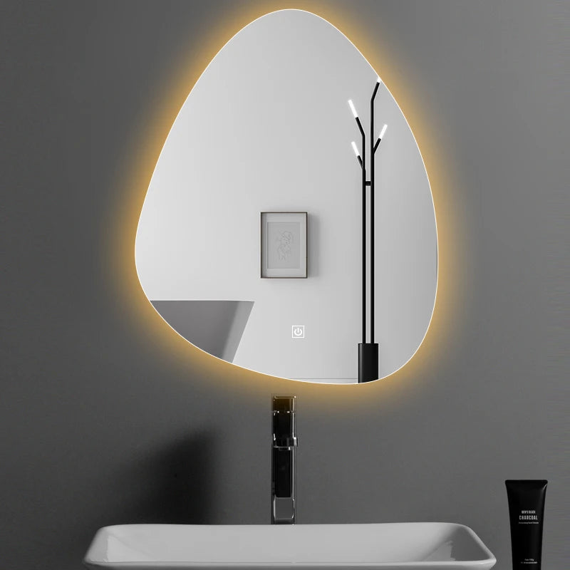 miroir intelligent multifonction avec haut-parleur bluetooth et led réglable - vue 4 sur 13