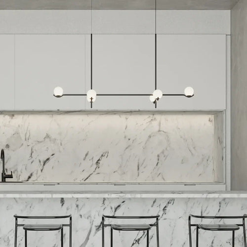 lustre led en boule de verre style nordique pour intérieur