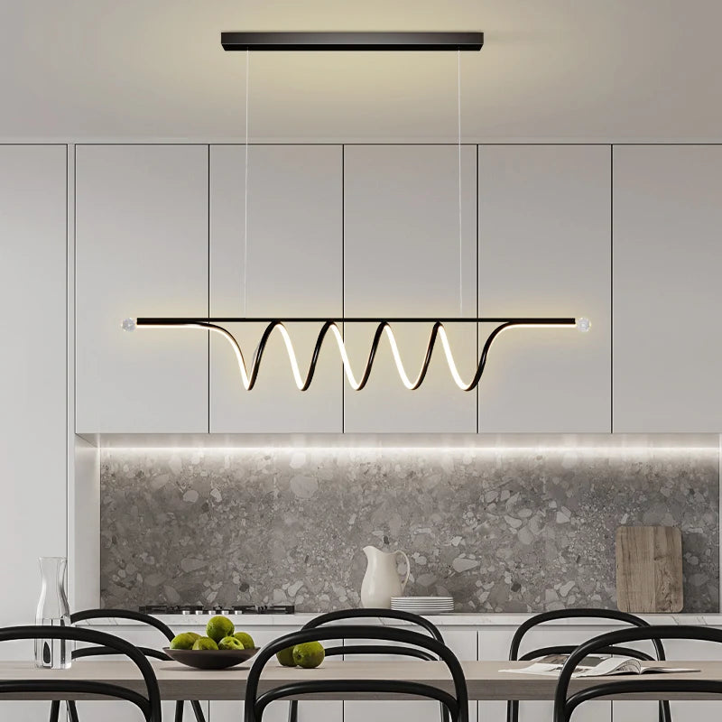 lustre led moderne minimaliste créatif géométrique pour restaurant bar - vue 2 sur 8