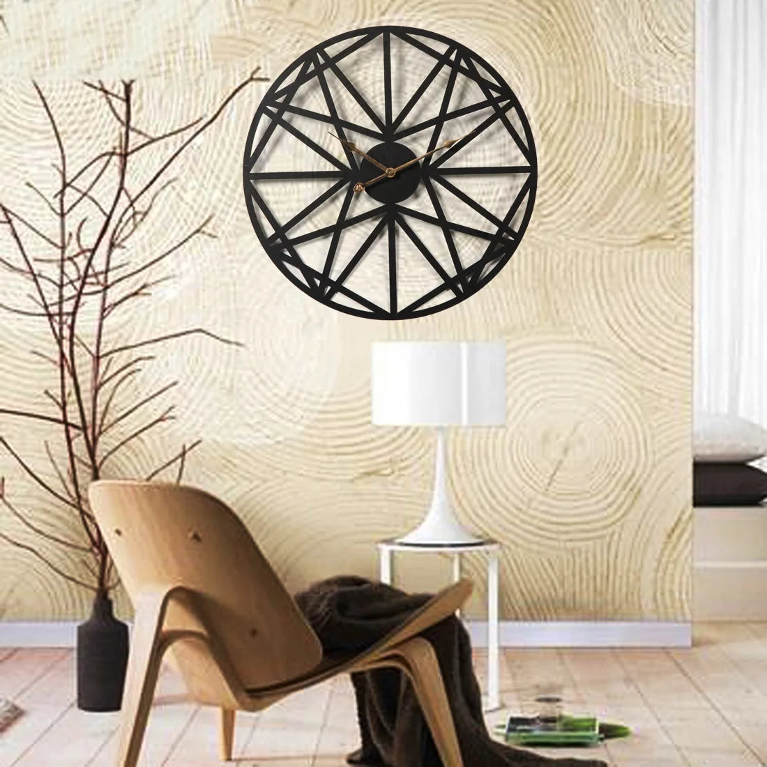 Creative Wall Clock for Living Room, Luxury, Modern, Simple Murals, Fashion - vue 6 sur 7