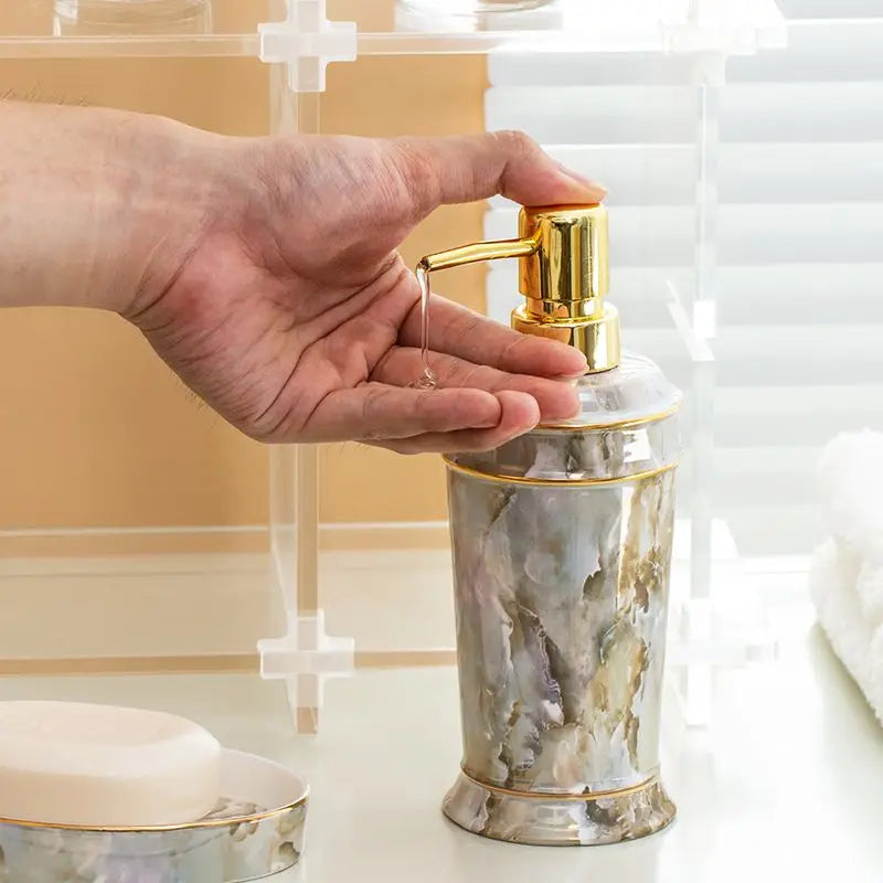 distributeur de savon céramique pour gel douche et désinfectant - vue 4 sur 30