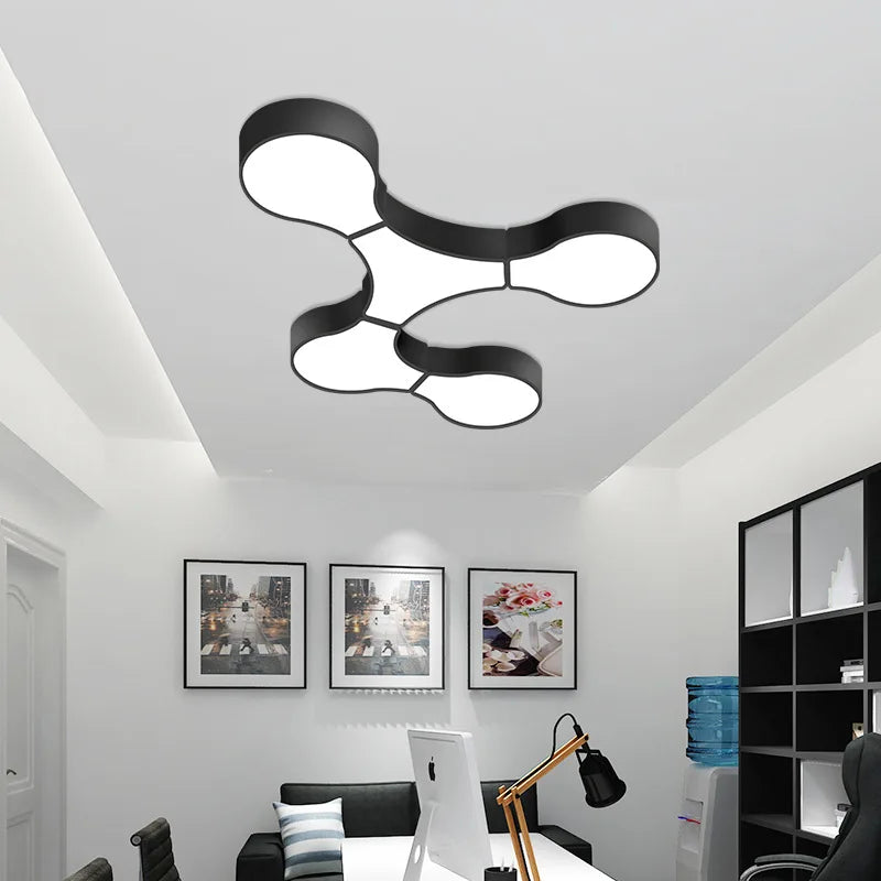 plafonnier Géométrie moderne ADN LED salon décor à la maison éclairage chambre Loft café bar bureau LED lumières - vue 5 sur 24