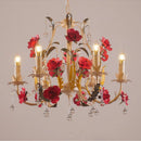 Lustre à fleur avec ampoules bougies