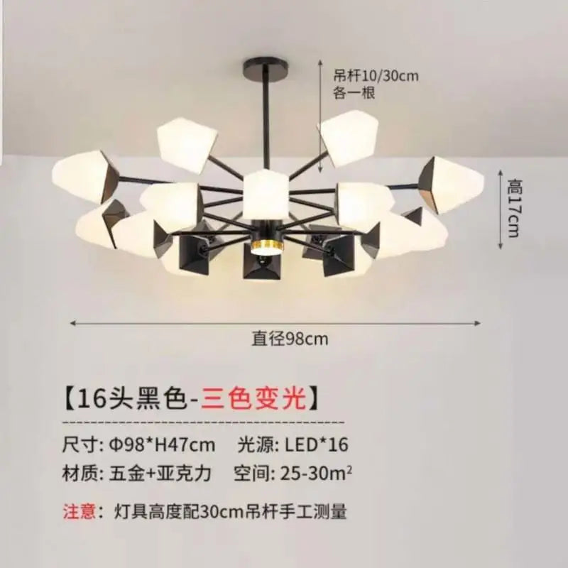 lustre moderne à LED pour un éclairage magique intérieur - vue 10 sur 11