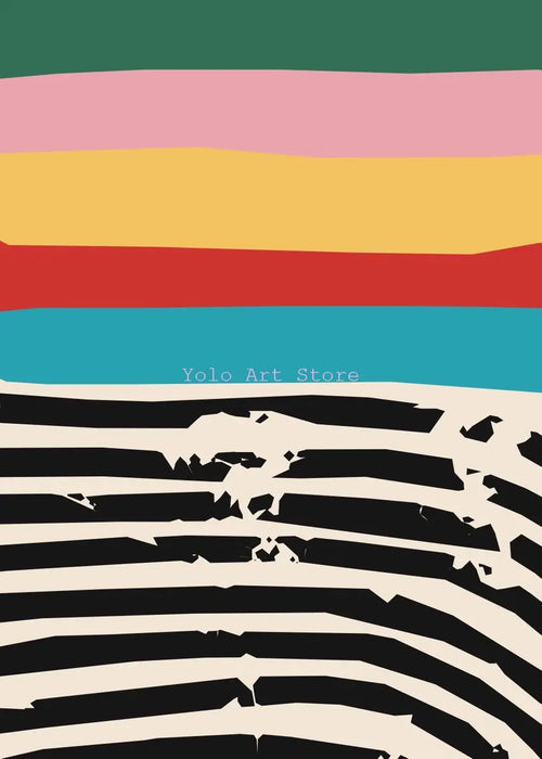 reproduction abstraite colorée sur toile art mural décoratif