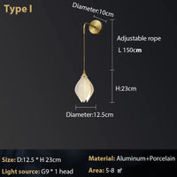 Lustre Magnolia en céramique