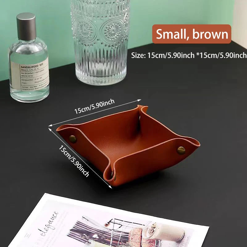 boîte de rangement en cuir pour clés et cosmétiques - vue 10 sur 17