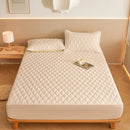 1PC Thicken Solid Color Checked Mattress Cover,Cotton-padded Breathable,Dust Proof,All SeasonsSuitable For The Bedroom,