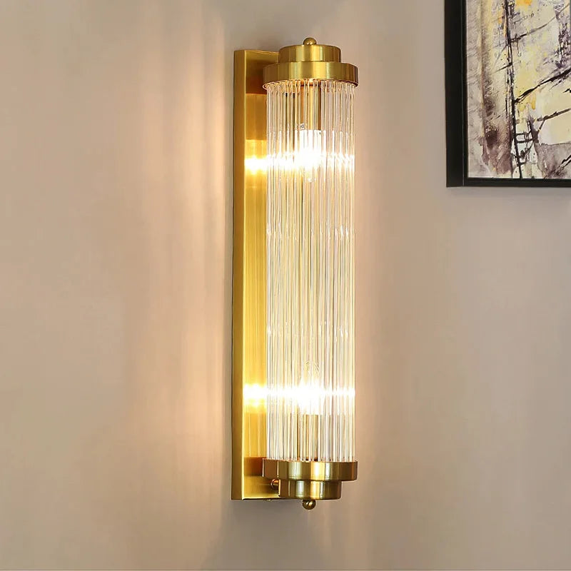 applique murale réglable en or avec lampe en cristal de luxe led - vue 2 sur 10