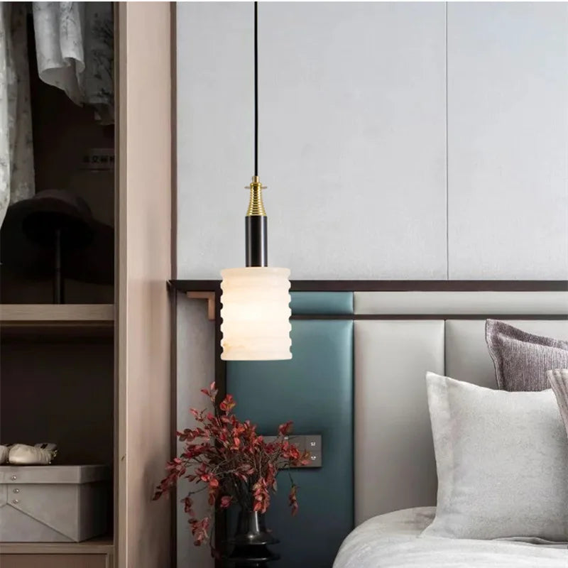lustre en marbre chinois design minimaliste moderne pour intérieur élégant - vue 4 sur 7