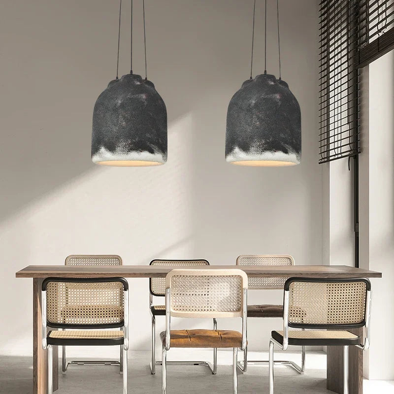 Designer Dining Room Wabi Sabi Chandelier Coffee Model House Personality LED Decor Light Creative Table Bar Kitchen Pendant Lamp - vue 2 sur 9