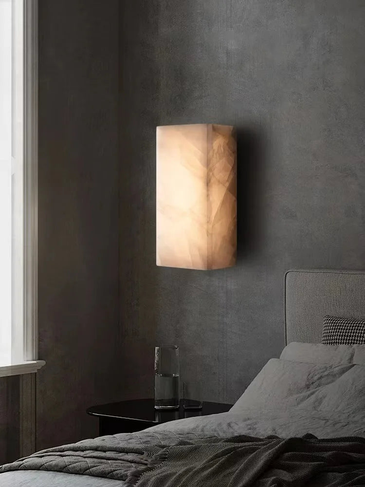 applique murale led rétro en marbre étanche pour extérieur