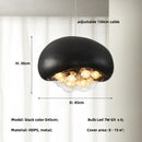 Minimalist wabi sabi style pendant chandelier with LED lighting