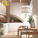 Minimalist Japanese wabi-sabi decorative fabric pendant light