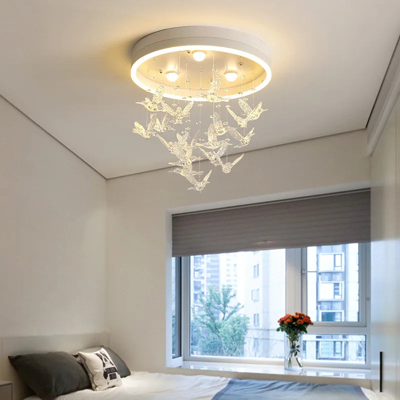 plafonnier led créatif nordique pour éclairage chaleureux et romantique - vue 4 sur 11