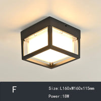 plafonnier étanche rond carré pour jardin balcon lumineux
